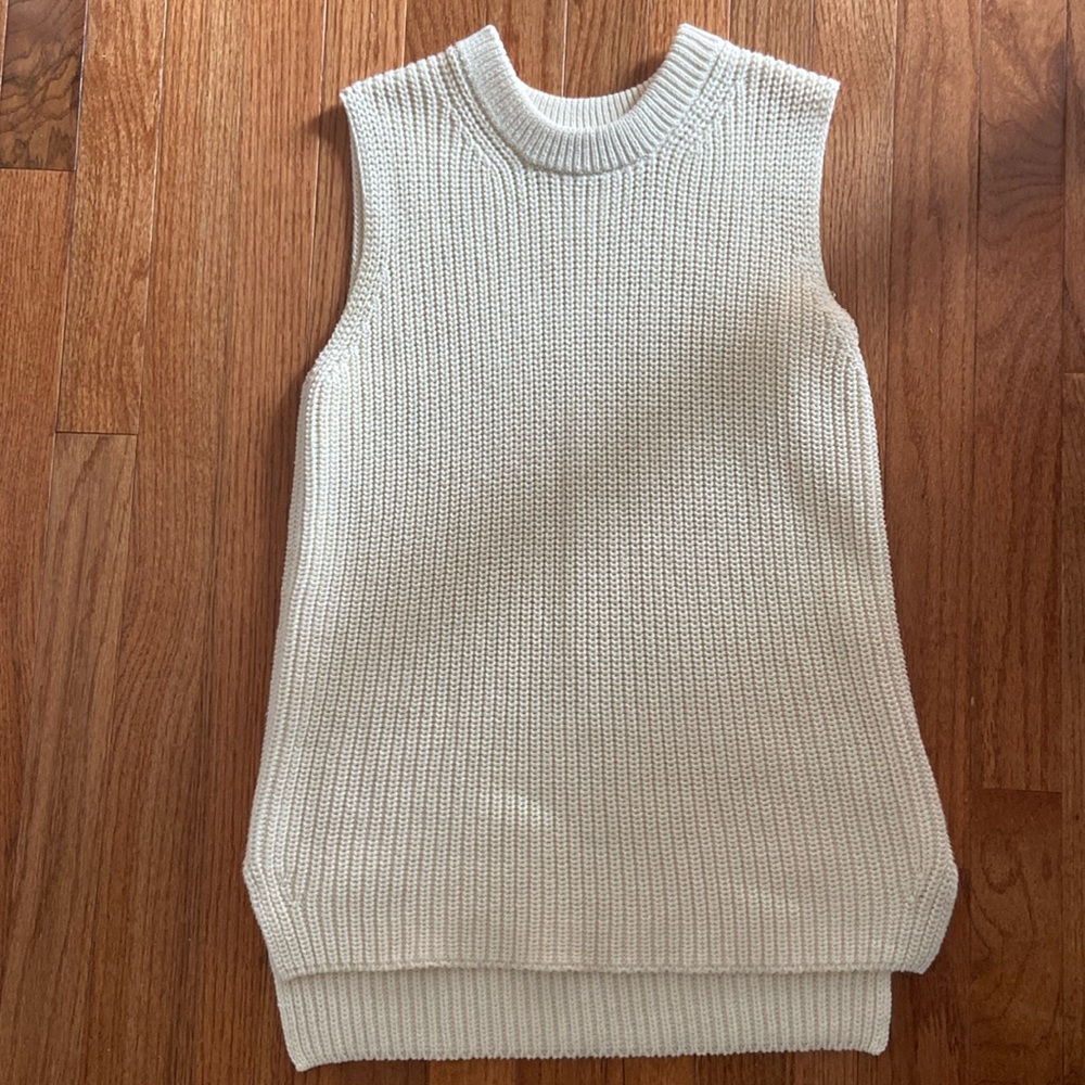 like new madewell cream sweater vest